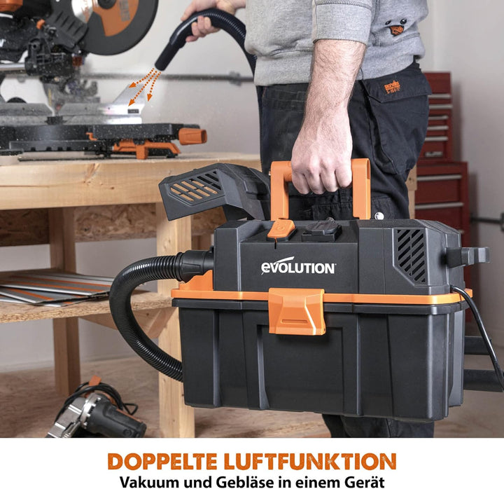 Evolution Power Tools R15VAC (EU) Nass-/Trockensauger, Black Kabelgebunden Mehrzwecksauger