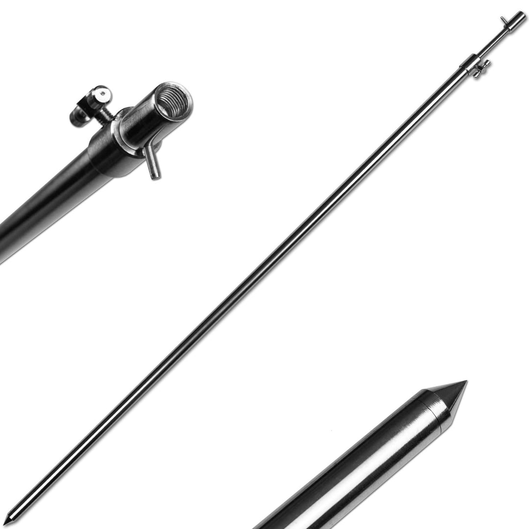 1-4 Stück Rutenhalter Bankstick Edelstahl Erdspeer Rod pod 50-90cm 75-120cm 1 Stück / 75 - 120cm, 1