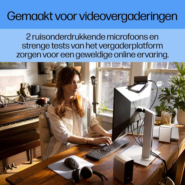 HP CONSUMER. 960 4K Streaming Webcam UHD Auflösung 60 FPS 100° Sichtfeld 360° schwenkbar KI unterstü