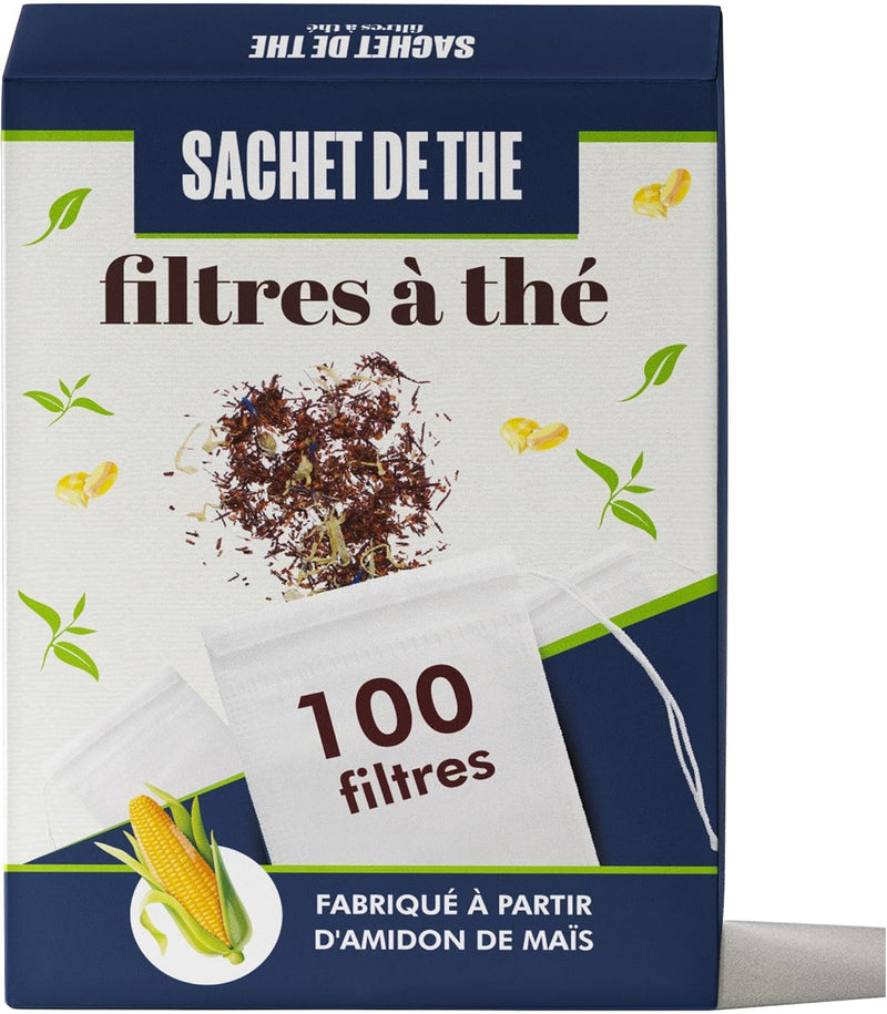 Teefilter | Maisstärke leerer Teebeutel für Kräutertee, Aufguss, Pflanzen und Gewürze | Biologisch a