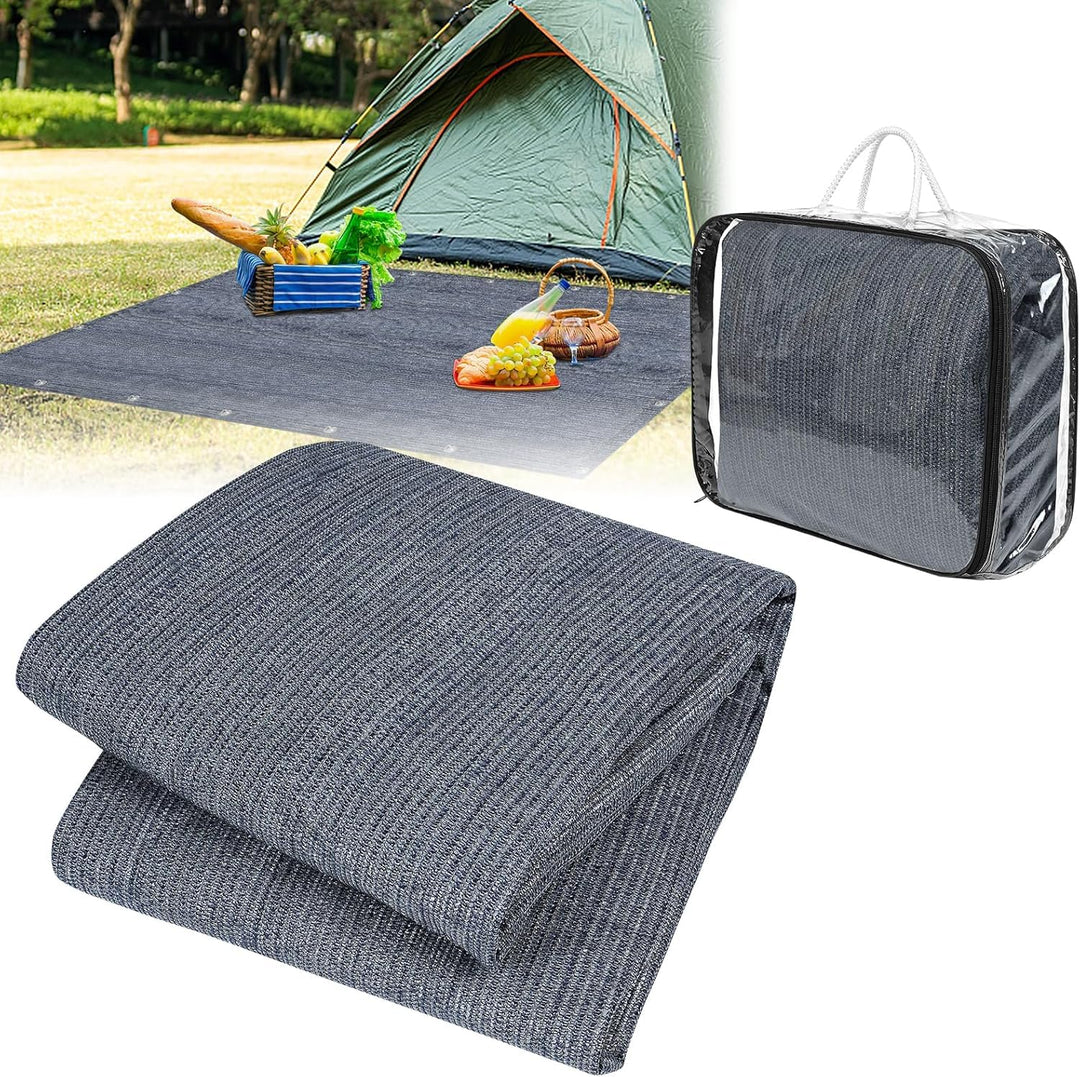 FIVMEN Vorzeltteppich 250x250cm Camping Teppich Outdoor rutschfest Waschbare Markisenteppich Zelttep