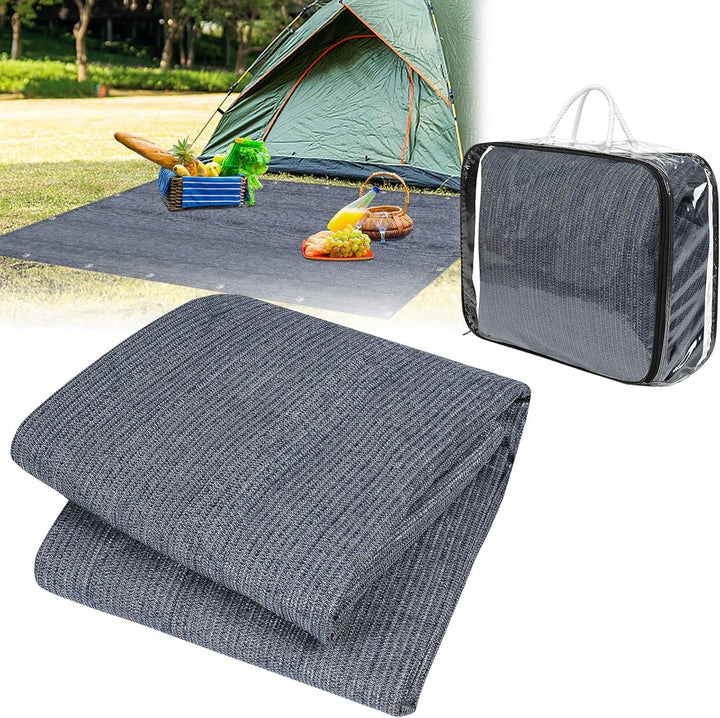 FIVMEN Vorzeltteppich 250x250cm Camping Teppich Outdoor rutschfest Waschbare Markisenteppich Zelttep