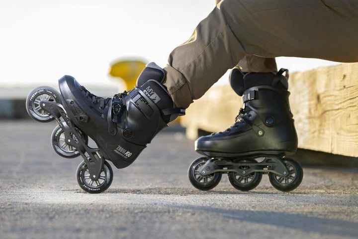Powerslide Inline Skate Zoom Pro Black 100, für Urban und Fitness, für Damen und Herren 41-42, 41-42
