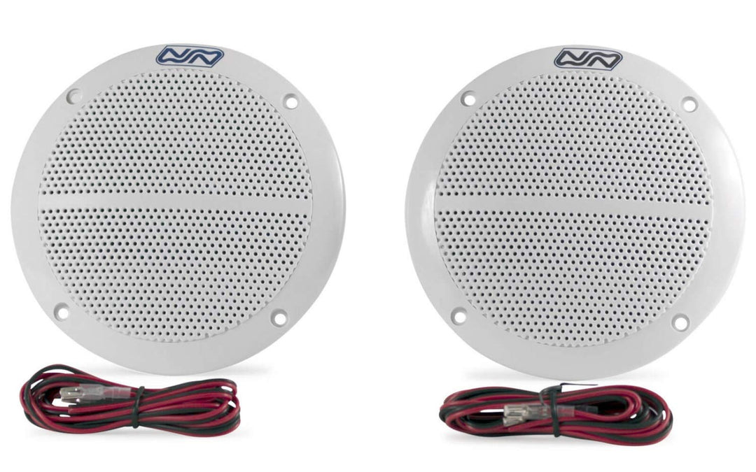 wellenshop Nuova Rade Lautsprecher für Boot 1 Paar 2 Stück 80W oder 100W Einbau Wasserdicht Weiss Bo