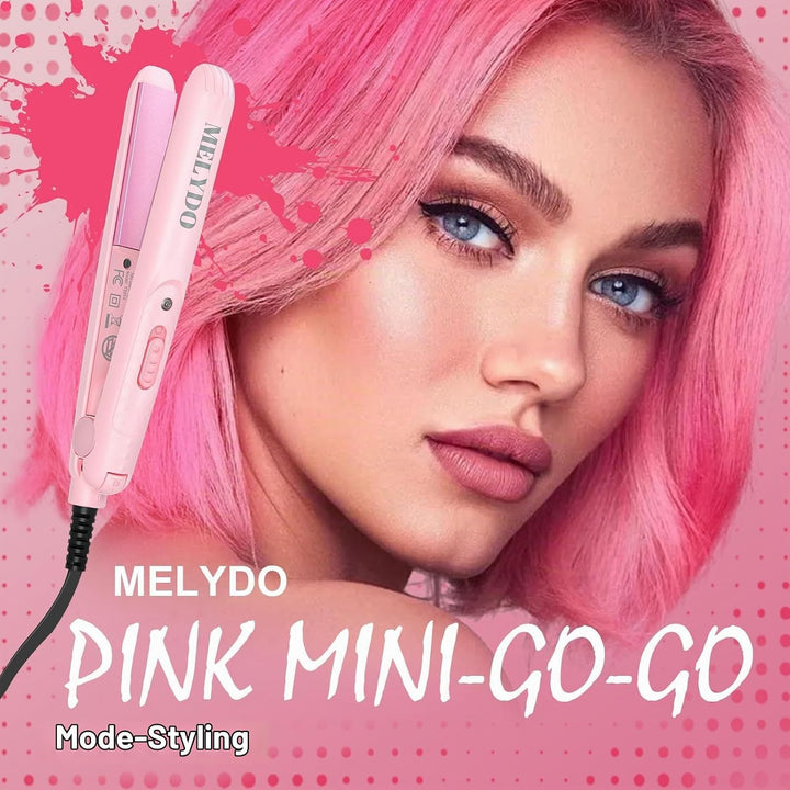 MELYDO Glätteisen Mini für kurzes Haar, Reise Glätteisen, Kleins Glätteisen, Haarglätter Mini 210 °C