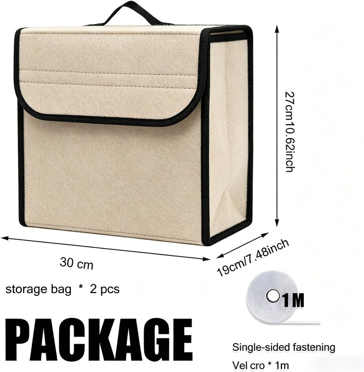 Kofferraum Organizer aus Filz, 2 Stück 30 x 19 x 27 cm Auto Kofferraum Organizer Kofferraumtasche mi