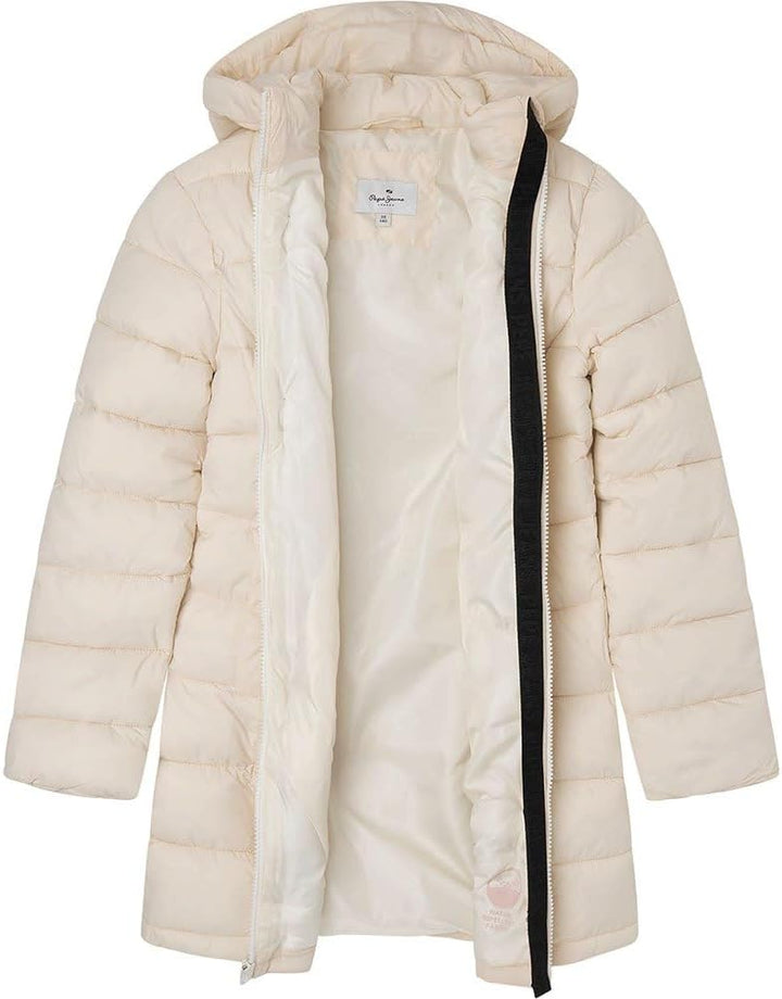 Pepe Jeans Mädchen Simone Long Jacket 14 Jahre White (Mousse), 14 Jahre White (Mousse)