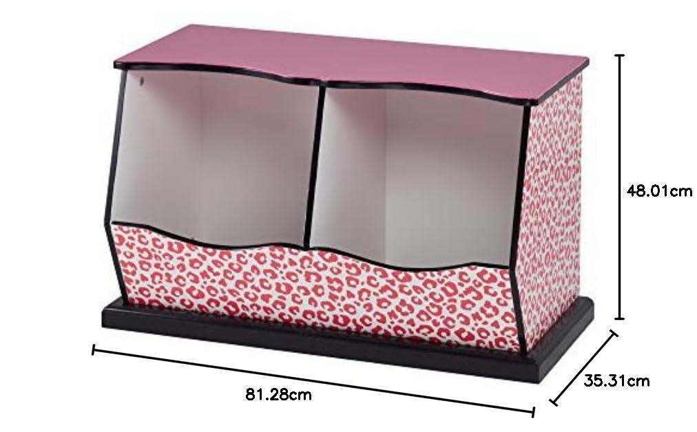 Fantasy Fields Children Rosa Holz Spielzeugkiste mit Schubladen TD-12473P Leopard, Leopard