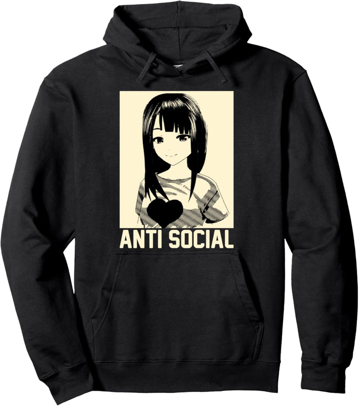 Anime Manga Ästhetik Japanisch Gothic antisocial Tee Emo Pullover Hoodie