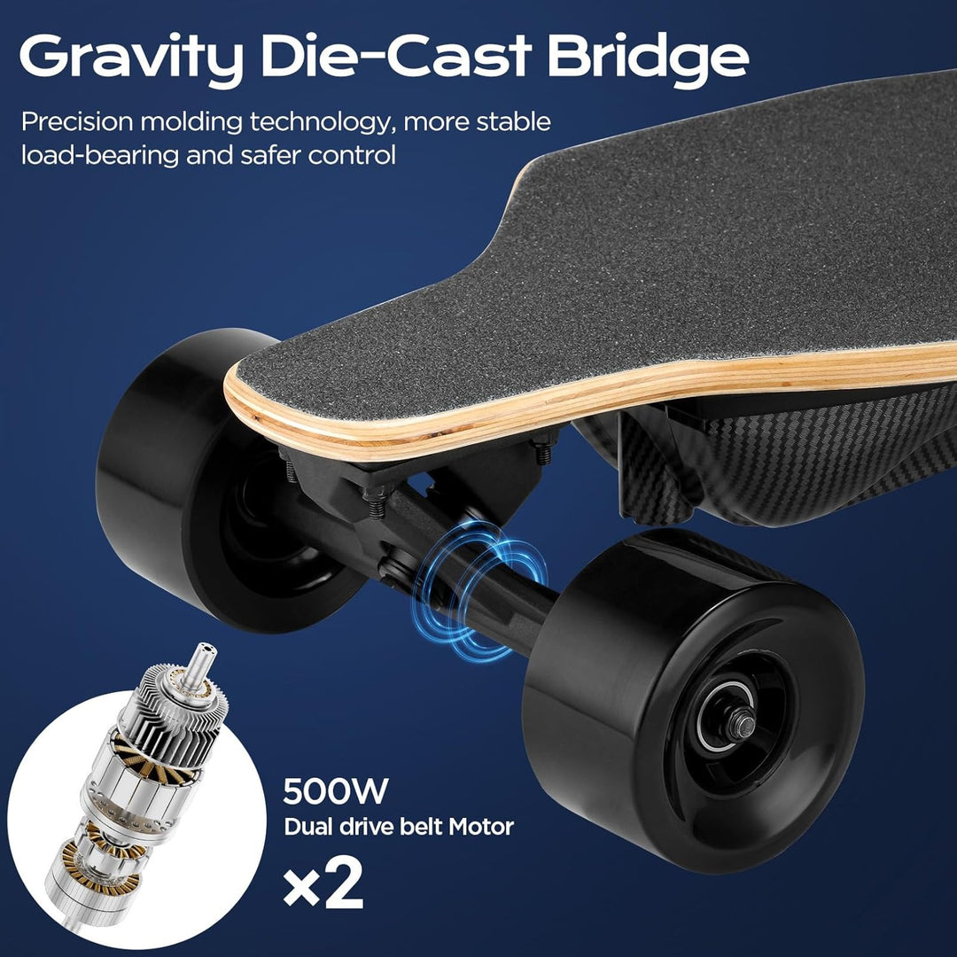 Hochleistungs-Elektro-Skateboard mit Fernbedienung, 40/45 km/h Höchstgeschwindigkeit, 30 km Reichwei
