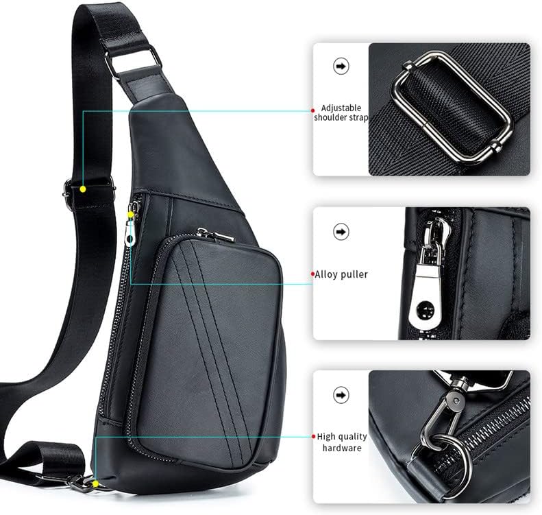 MANNUOSI Leder Umhängetasche Herren Schultertasche Leder Arbeit Taschen Mann Handtasche Herren Messe