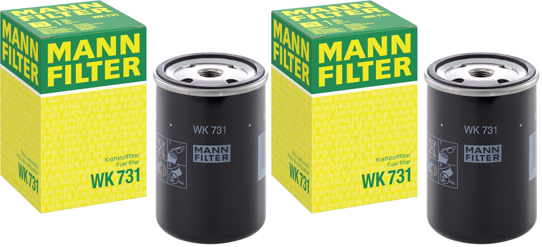 MANN-FILTER WK 731 Kraftstofffilter – Für PKW (Packung mit 2) 1 Packung (Packung mit 2), 1 Packung (