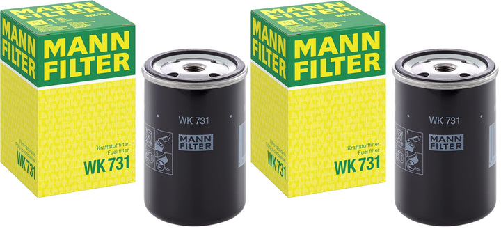 MANN-FILTER WK 731 Kraftstofffilter – Für PKW (Packung mit 2) 1 Packung (Packung mit 2), 1 Packung (