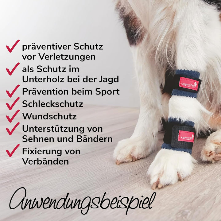 Krallenschutzbandage Gr. XL50 für Hunde, Schutz für Wolfs- und Daumenkralle, doppelseitiges Fleece,