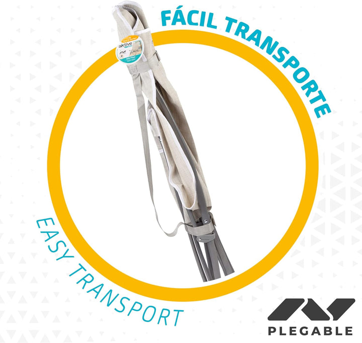 AKTIVE 62638 Strandkorb beige XL mit Schultergurt, Steel + TEXTILENE