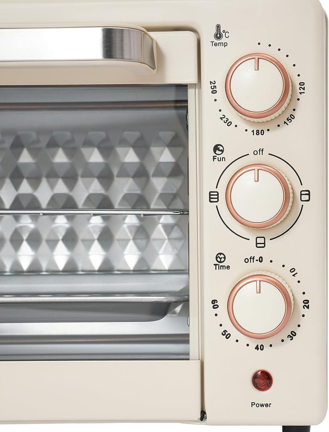 Mini Backofen 22L Minibackofen, 1000W Backofen Klein Pizza Ofen, Miniofen mit 60-Minuten-Timer, Elek