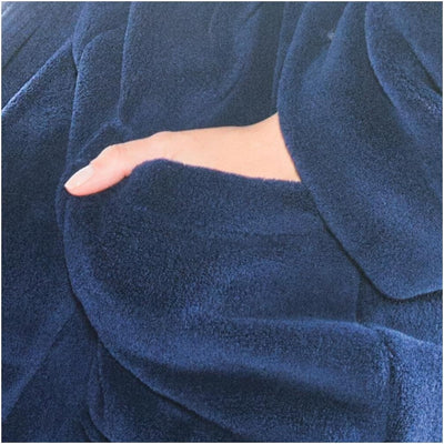 CelinaTex XS-XXXL Bademantel Kapuze zweifarbig kurz aufgesetzte Taschen Damen Mikrofaser Kuschelflee