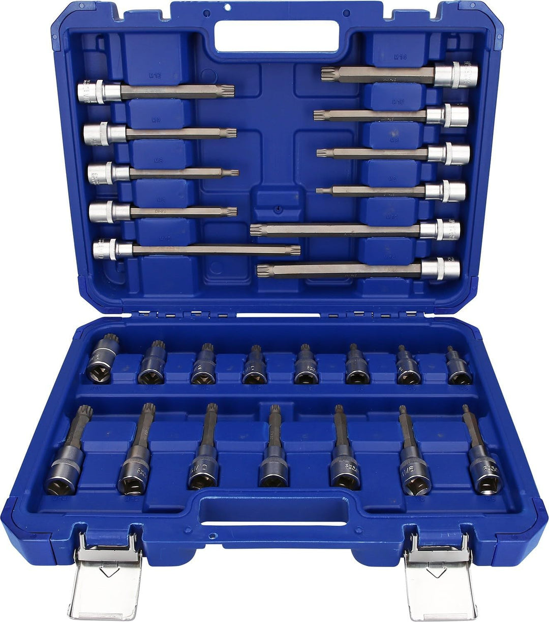 BRILLIANT TOOLS BT022026 1/2" Bit-Stecknuss-Satz, 26-tlg, Vielzahn-Profil, XZN [Powered by KS TOOLS]