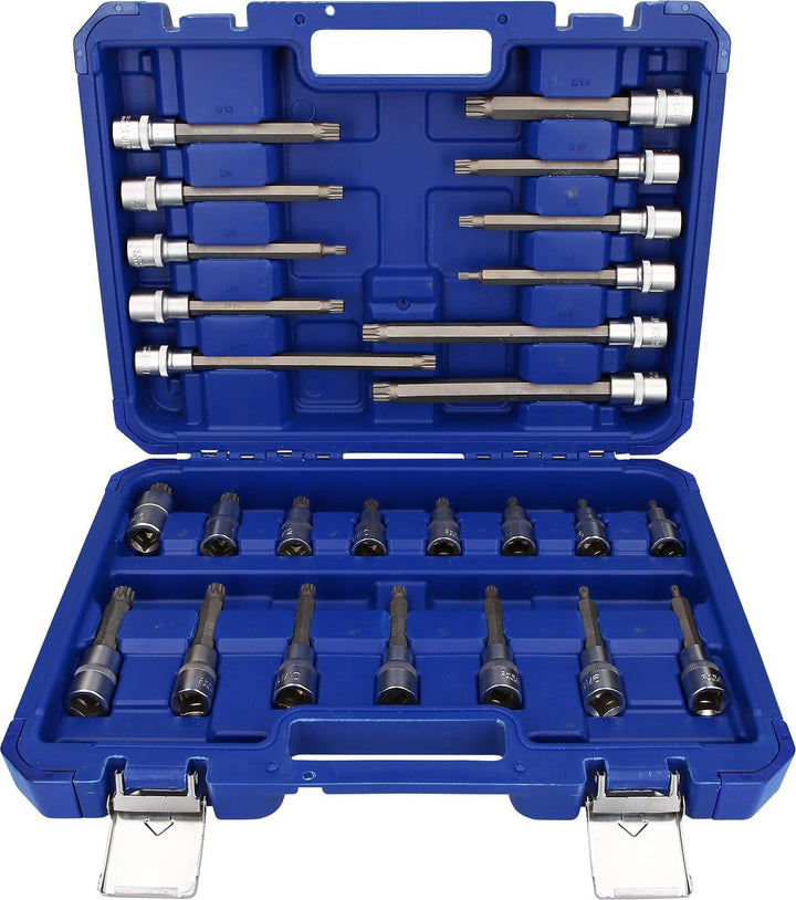 BRILLIANT TOOLS BT022026 1/2" Bit-Stecknuss-Satz, 26-tlg, Vielzahn-Profil, XZN [Powered by KS TOOLS]