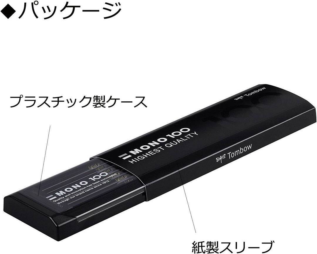 Tombow MONO-100-B Bleistift Mono 100 Härtegrad B, 12-er Set, Härtegrad B