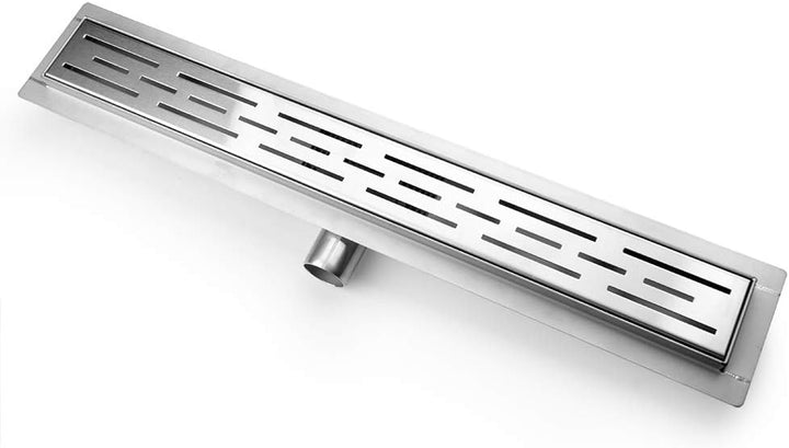 Duschrinne 100cm, Siphon mit Geruchsstop und Haarsieb Randablauf Befliesbar Edelstahl Ablaufrinne, B