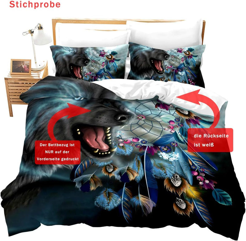 Loussiesd Feuerwehrauto Bettbezug Set Karikatur Hund Feuerwehrmann Bettwäsche Set 135x200cm für Kind