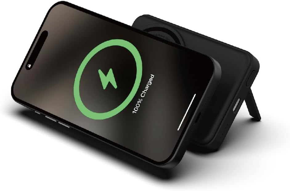 Vinnic AELLO Peak 3-in-1 Kabelloses Ladedock mit MagSafe kompatibler Powerbank, 5000mAh, für iPhone,