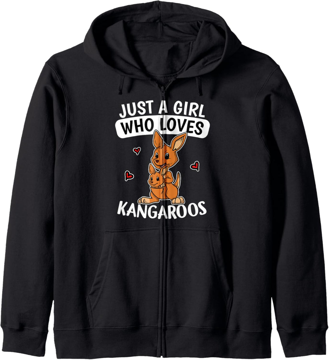 Just A Girl Who Loves Kangaroos Lustiges Känguru Kostüm Kapuzenjacke