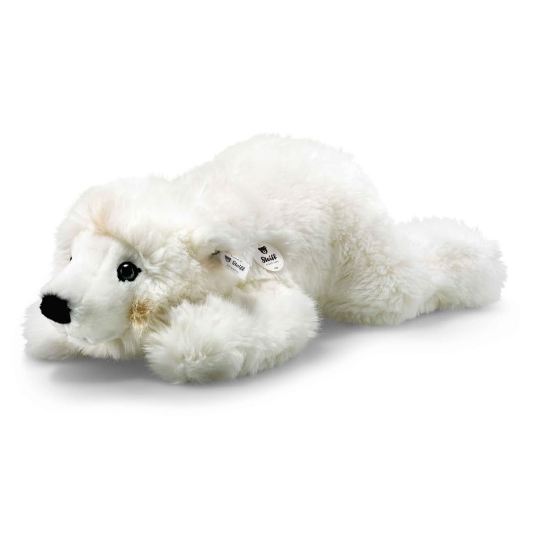Steiff 115110 45 liegend Kuscheltier Arco Eisbär, WEIss, 45 cm