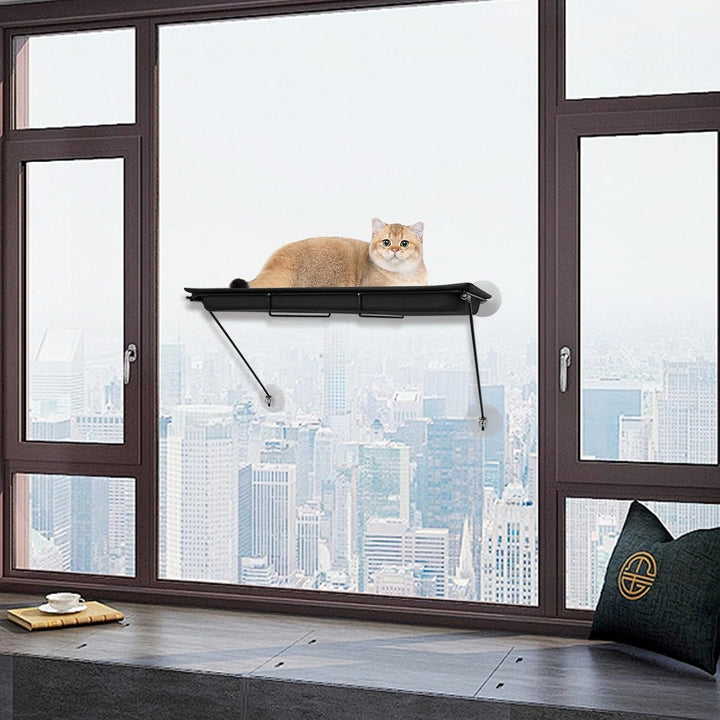 WooDerson Fenster Katzenhängematte Für Katzen Bis 15kg, Katzen Fensterplätze Mit Saugnäpfe, Innenber