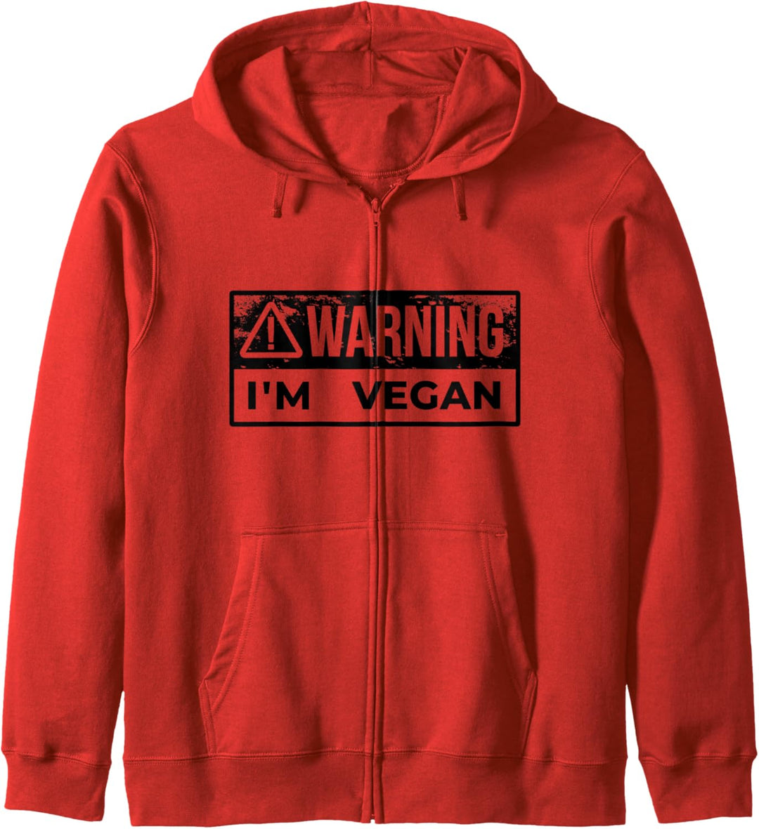 WARNUNG! ICH BIN VEGAN Veganer Meme Kapuzenjacke
