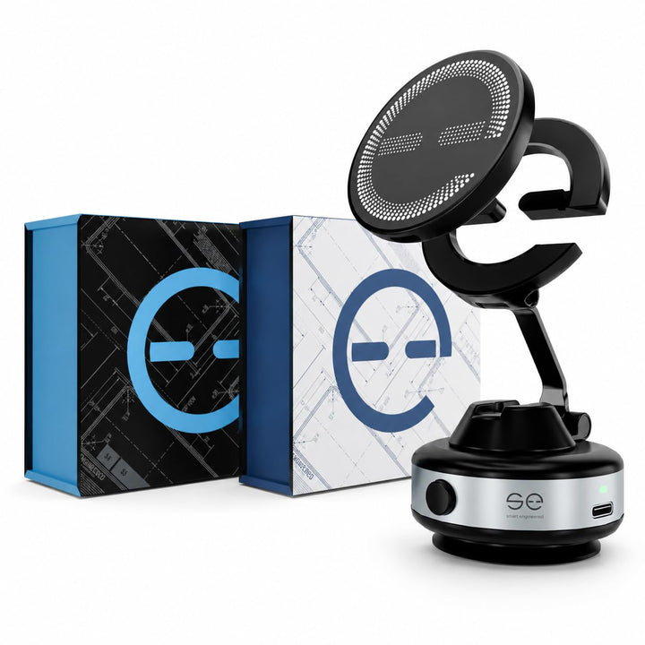 se® SNAP-POWER-BUNDLE – Handyhalterung mit Ladefunktion: SNAPMOUNT Vakuum-Halterung + SNAPCHARGE 15W