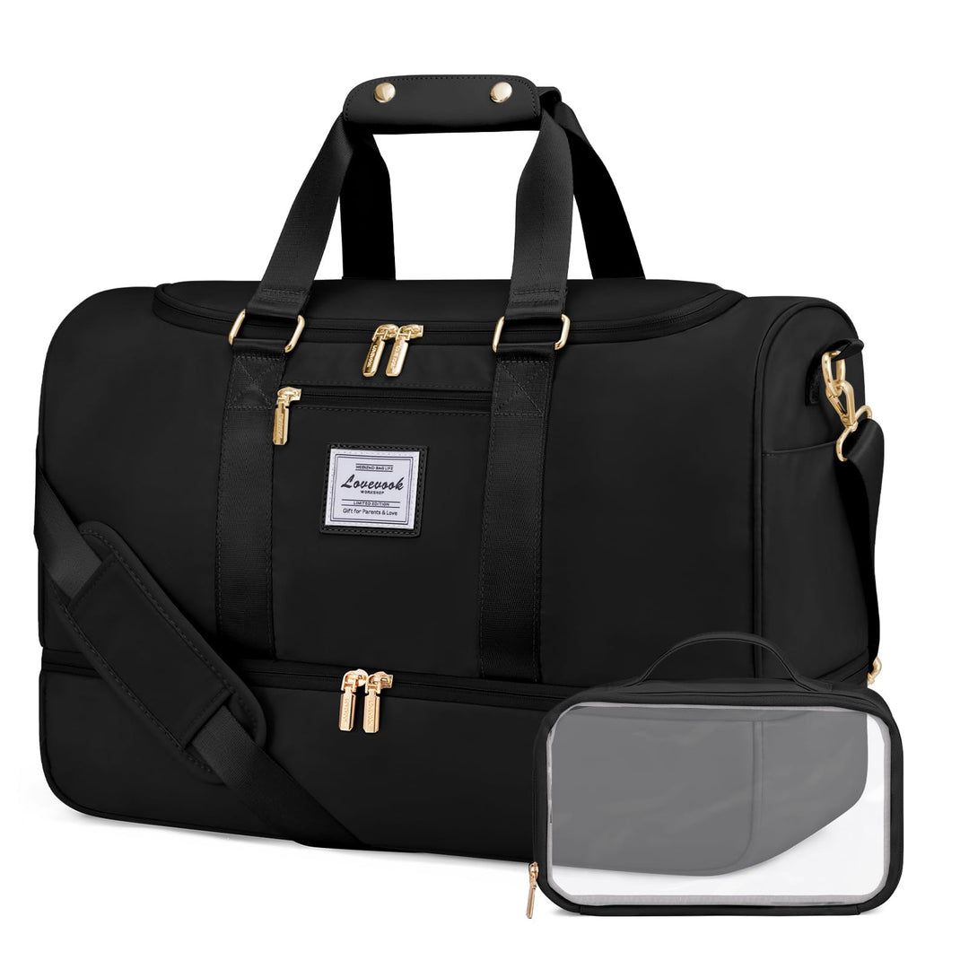 LOVEVOOK Sporttasche Reisetasche Gross, 50L Weekender Damen Reisetaschen mit Kulturtasche, Schuhfach
