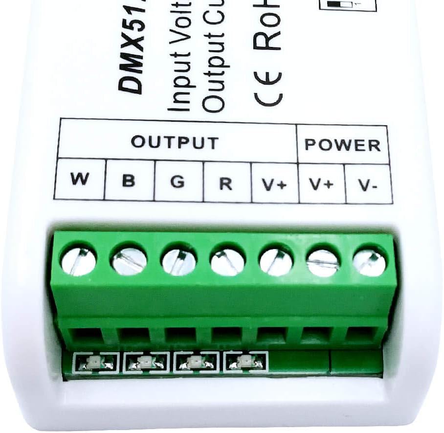 4 Kanal DMX Decoder,Mini16A RGB RGBW LED Strip Controller DMX 512 Decoder Dimmer Treiber für rgbw rg