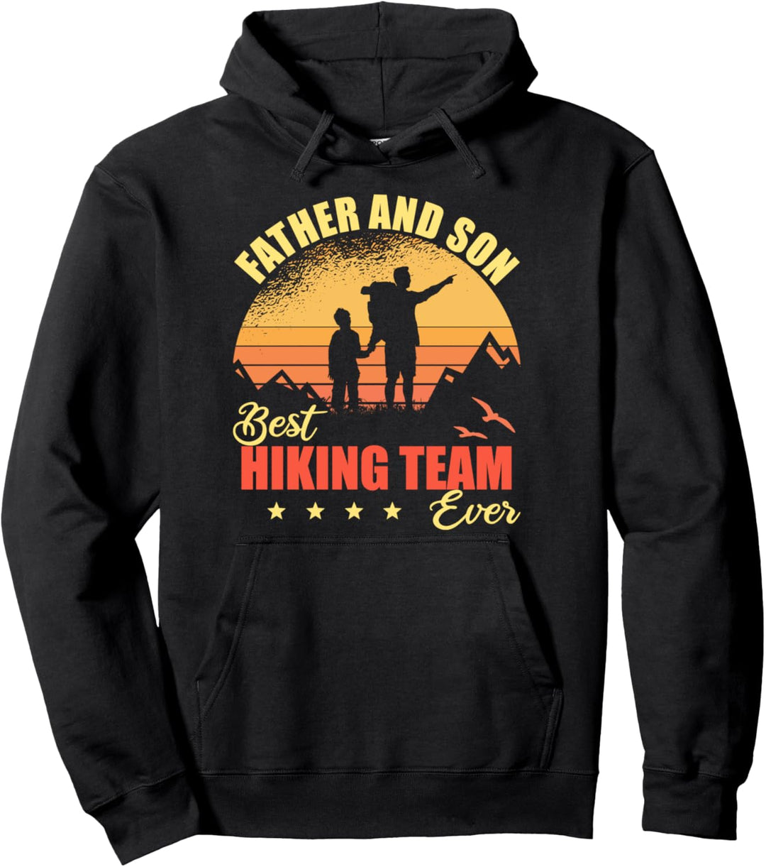 Papa und Sohn. bestes Wander Team Wandern Wanderer Pullover Hoodie