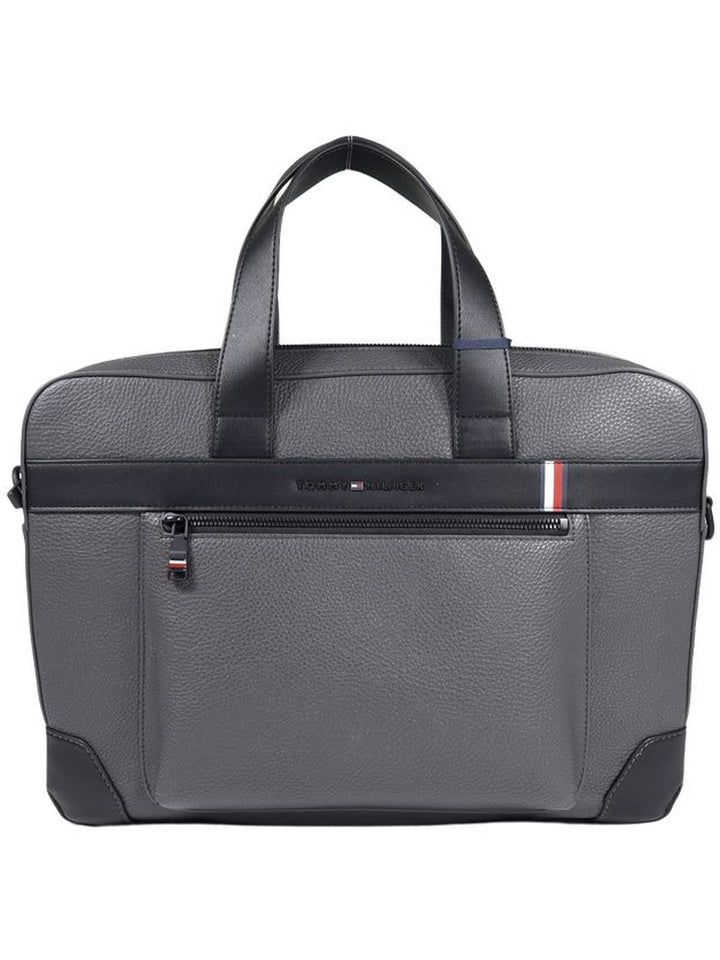 TOMMY HILFIGER TH Central Computer Bag Asphalt Grey