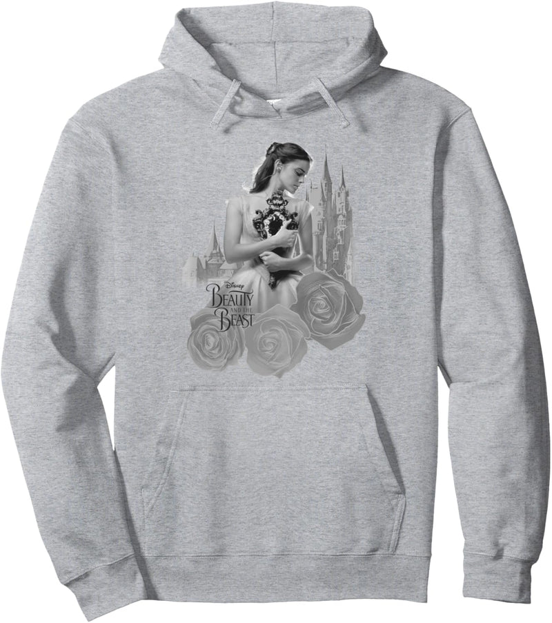 Disney Beauty And The Beast Belle Black And White Portrait Pullover Hoodie