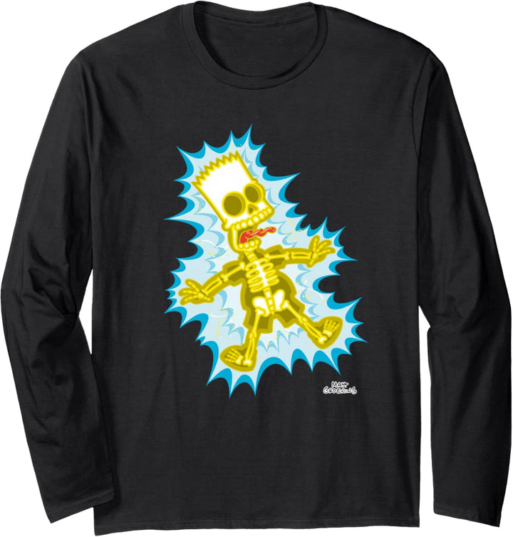 The Simpsons Bart Simpson Skeleton Electro Shock Langarmshirt
