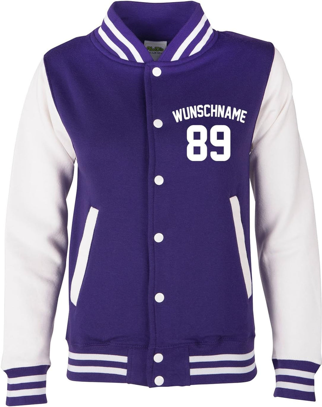 EZYshirt® Damen Herren Kinder College Jacke Athletic mit Wunschnamen und Wunschnummer | Baseball Jac