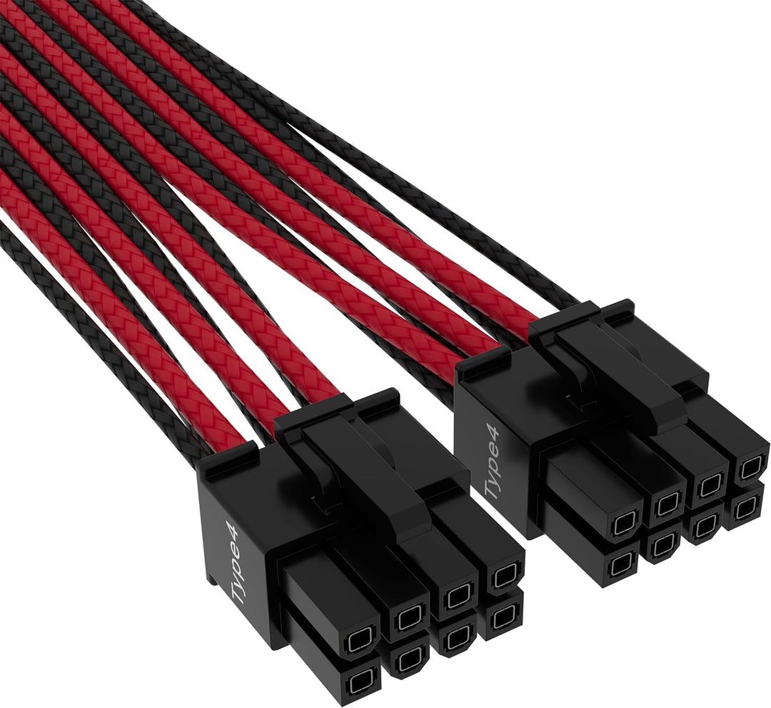 Corsair Premium 600W PCIe 5.0 / Gen 5 12VHPWR-Netzteilkabel – Passend für Typ-4-Netzteile über Zwei