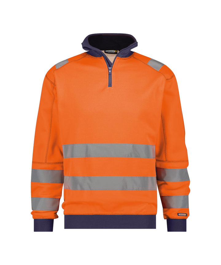 DASSY® Denver DASSY® Denver Warnschutz Sweatshirt - maat XS - NEONORANGE/DUNKELBLAU, L