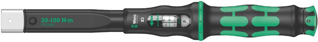 Wera '05075653001 Click-Torque X 3 Drehmomentschlüssel für Einsteckwerkzeuge, 9x12 x 20-100 Nm 9x12,