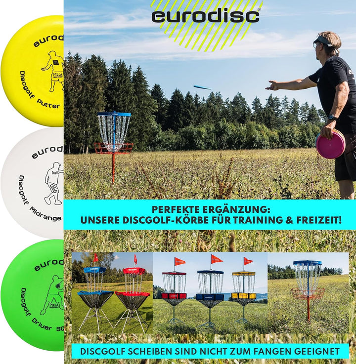 eurodisc Disc-Golf Einsteiger Starter Set, PDGA Approved, Putter Midrange Driver Disc, Einsteiger St