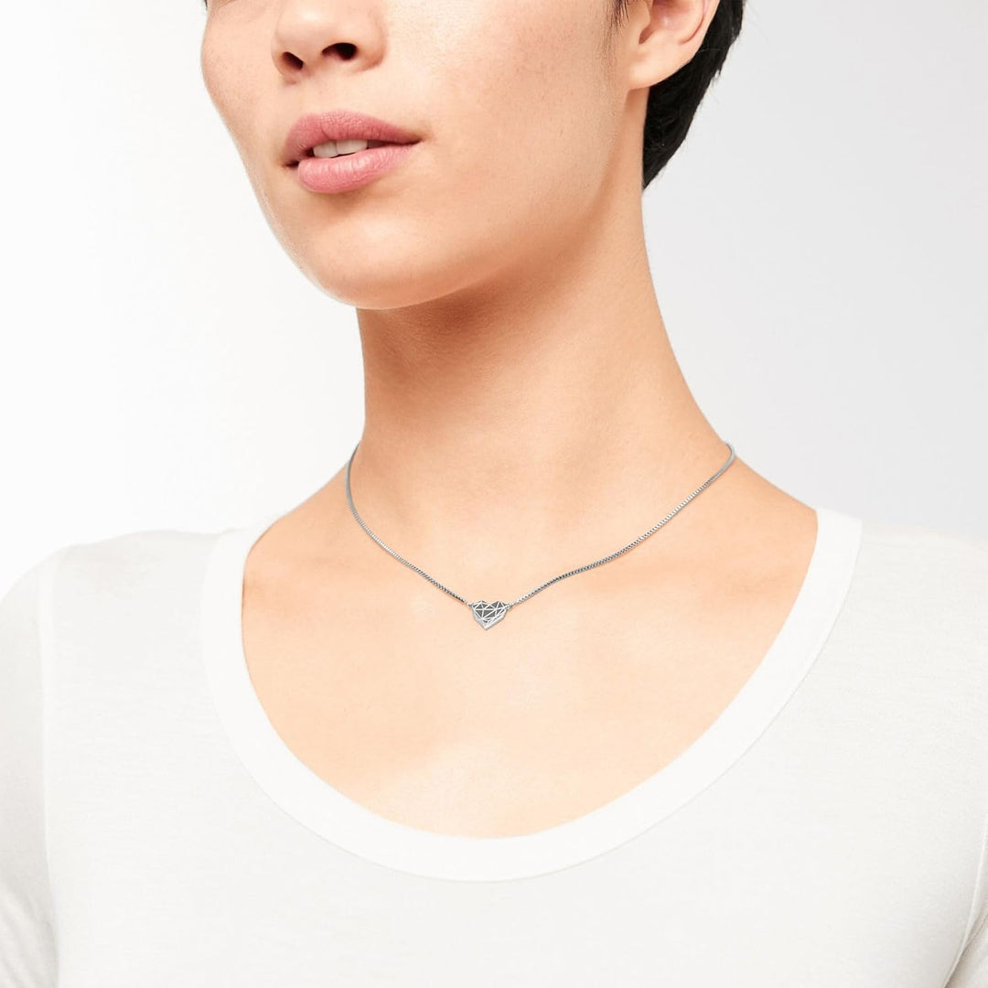 LIEBESKIND BERLIN Damen-Collier Edelstahl Silber Single, Silber Single
