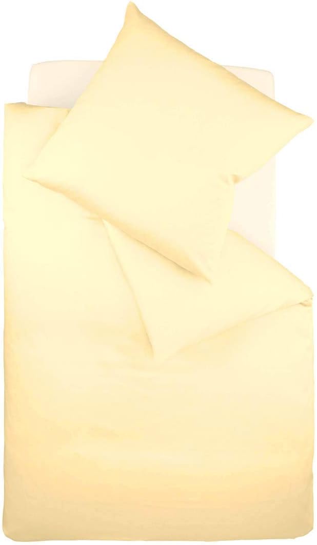 Fleuresse Colours Bettwäsche, Uni-Mako-Satin, vanille, 135 x 200 cm Vanille 135/200 Uni, Vanille 135
