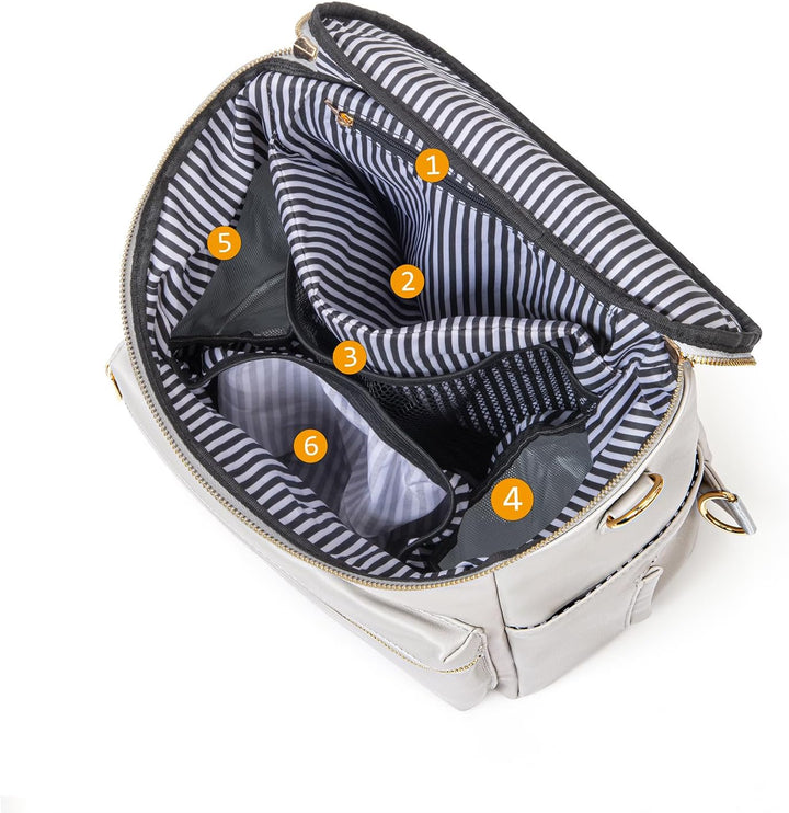 Minsong Diaper Bag Backpack, Fashion Leather Mommy Backpacks, Travel Baby Diaper Bags with in Bag Or