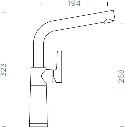 SCHOCK Küchenarmatur SC-540 Dusk – graue hochdruck Armatur CRISTADUR mit Festauslauf und Standard No