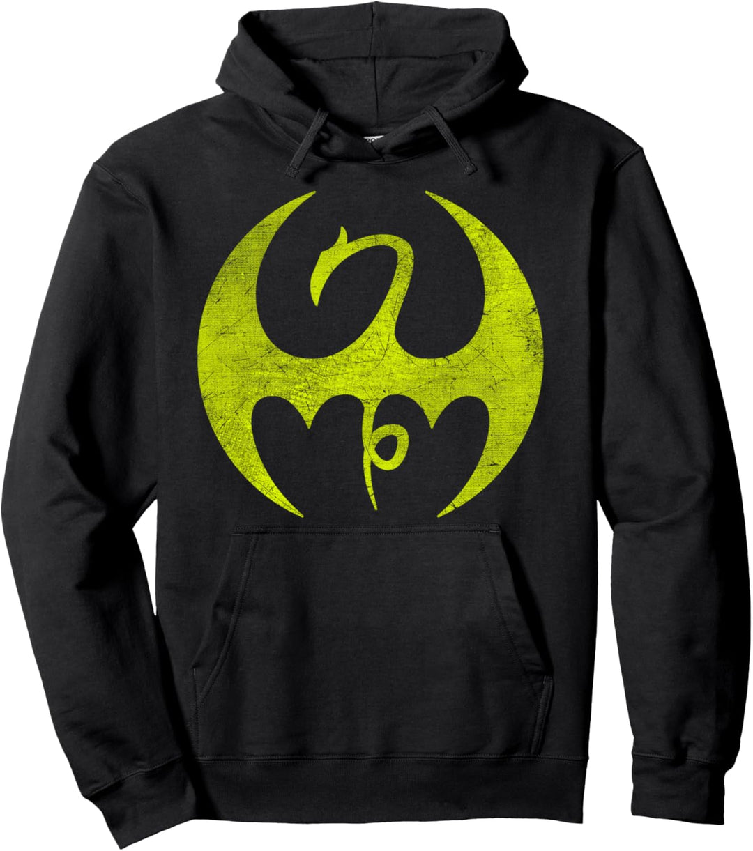 Marvel Iron Fist Distressed Dragon Logo Pullover Hoodie