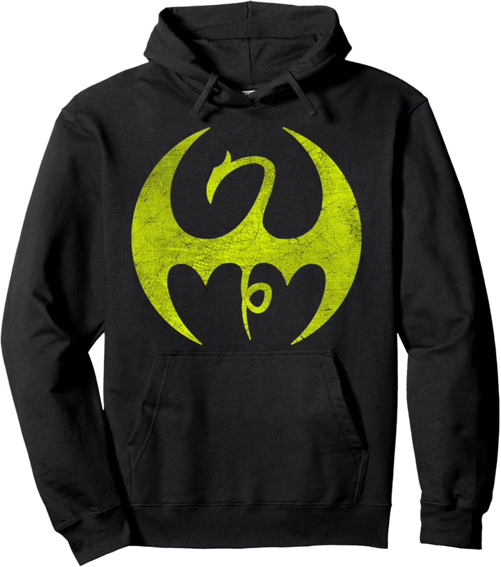 Marvel Iron Fist Distressed Dragon Logo Pullover Hoodie