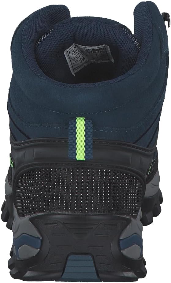 CMP Unisex Kinder Kids Rigel Mid Shoes Wp Trekking-Schuhe 39 EU Blue Ink Yellow Fluo, 39 EU Blue Ink